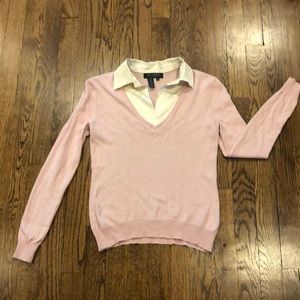 Lauren Ralph Lauren Pink V-Neck Sweater